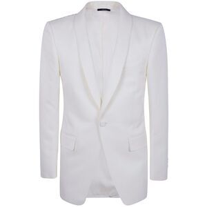Tom Ford Men Wool Silk Sharp Faille Slim Shawl Lapel Jacket